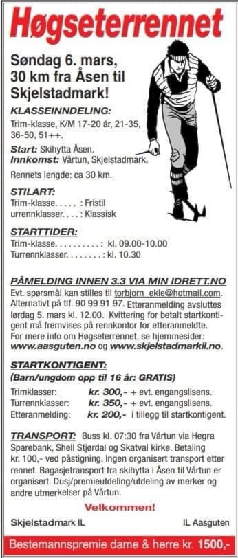 Høgseterrennet 6.mars 2022